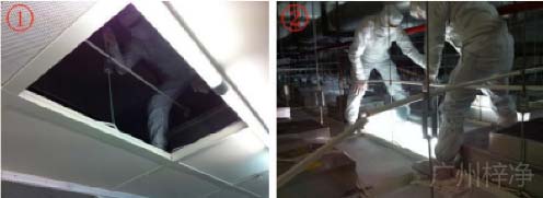 安裝FFU高效過(guò)濾器現(xiàn)場(chǎng)圖1 安裝FFU高效過(guò)濾器現(xiàn)場(chǎng)圖1